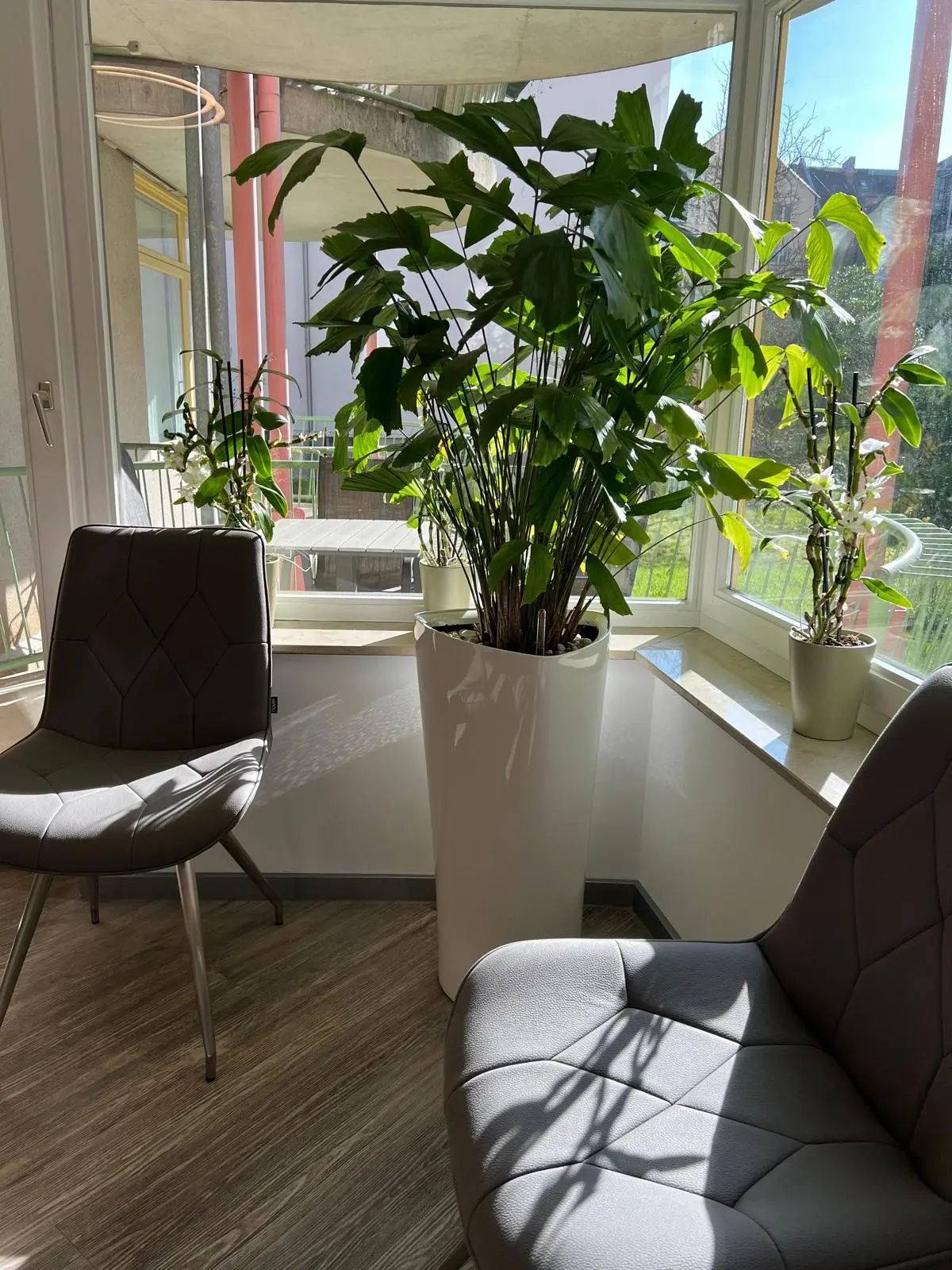 Entspanntes Wartezimmer mit viel Licht